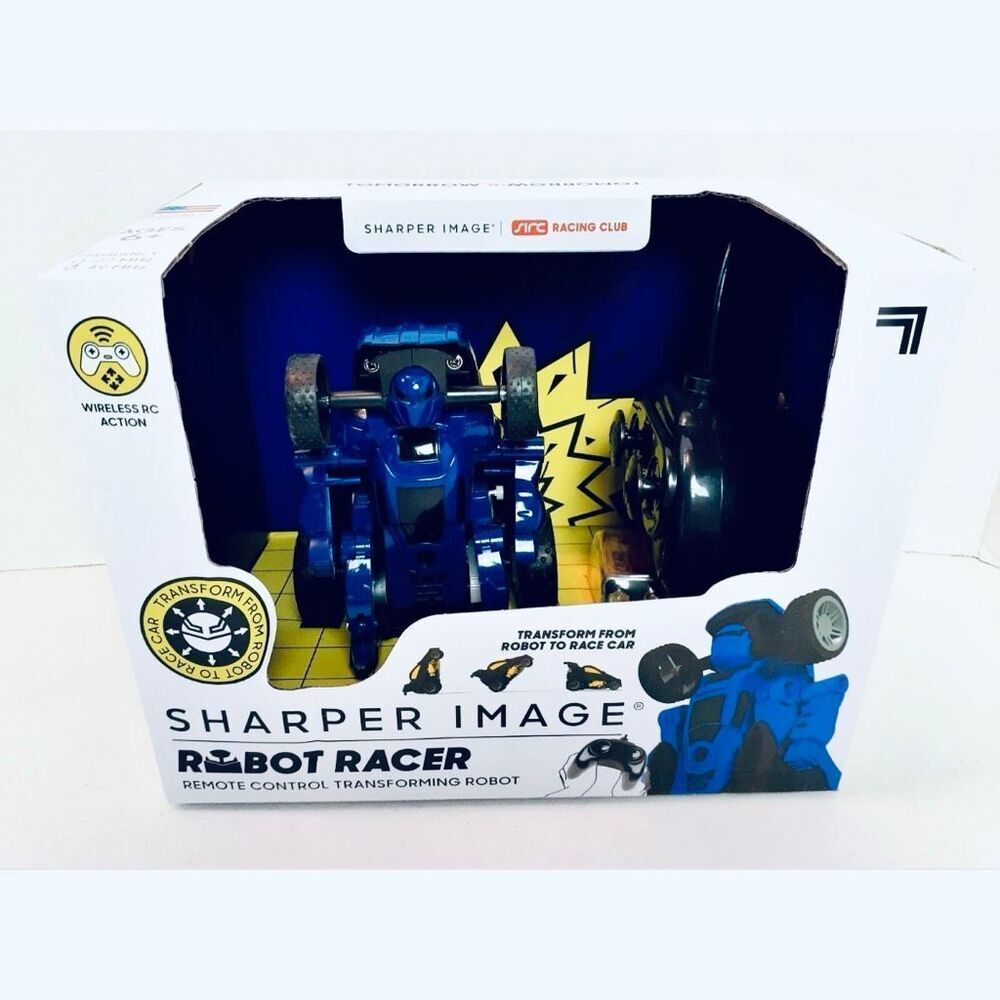 New Sharper Image Robot Racer Wireless Remote Control Transforming Robot Toy Car